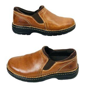 Ariat Womens Brown Leather Slip-On Shoes Size 7
